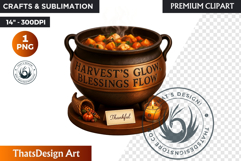 Cozy Thanksgiving greetings PNG Grateful Quotes Clipart Product Image 1