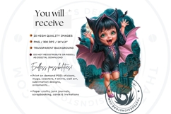 Cute Vampire clipart Set, kids halloween clipart, dracula Product Image 2