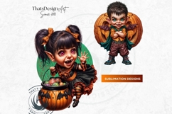 Cute Vampire clipart Set, kids halloween clipart, dracula Product Image 5