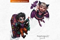 Cute Vampire clipart Set, kids halloween clipart, dracula Product Image 8