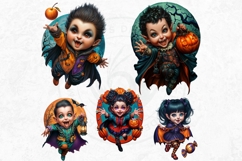 Cute Vampire clipart Set, kids halloween clipart, dracula Product Image 9