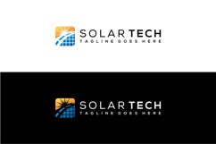 creative logo design solar tech vector template Product Image 1