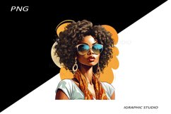 Retro Comic Style Pop Art Girls Clipart Png Product Image 1