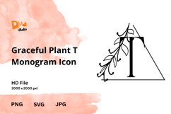 Graceful Plant Monogram Icon Product Image 1
