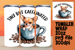 SLEEK 20oz Tumbler Design , Coffee Dog Product Image 1