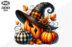 Halloween Pumpkin Sublimation - Clipart PNG Design Product Image 1