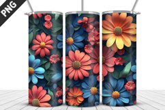 Flowers Tumbler Wrap | Sublimation Design | Tumbler PNG Product Image 1
