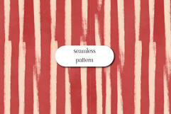 Seamless Red Striped Pattern with Hand Painted Lines Product Image 1
