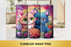 Cat Tumbler Wrap Sublimation Designs, Animal Tumbler Wrap Product Image 1