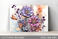 Flowers Cutting Board. Floral Cutting Board Design Product Image 1
