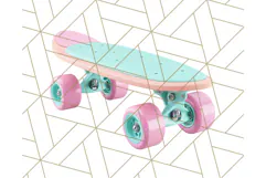 Pink and Mint Summer Clipart PNG Beach Icons, Summer Fun Png Product Image 4