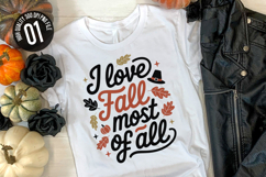 I Love Fall Most Of All - Autumn t-shirt Design Product Image 1