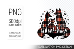 Cute Christmas Fox, Animal Sublimation Clipart PNG Product Image 1