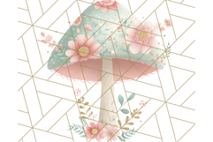 Dreamy Patterned Mushroom Clipart PNG, Forest Elements Png Product Image 4