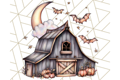 Halloween Cottagecore Barn PNG Clipart, Fall Style Product Image 4