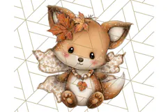 Fall Fairy Animal Clipart PNG, Woodland Creatures With Wings Product Image 4