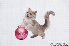 Cute Pink Christmas Watercolor Clipart Bundle PNG Product Image 1