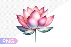 Lotus Sublimation - Clipart PNG Design Product Image 1