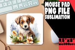 Watercolor Dog Flower Mouse Mat Delight Product Image 1