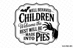 Well Behaved Children Svg | Halloween Svg | Svg Cut Files Product Image 1