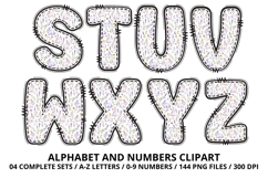 Enchanted Garden Patchwork Alphabet PNG Clipart 300 DPI Product Image 4