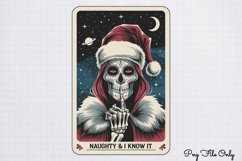 Funny Christmas Skeleton Tarot Cards Clipart PNG Product Image 1