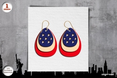 4th of July Patriotic Earrings Laser Cut | Jewerly | SVG Product Image 1