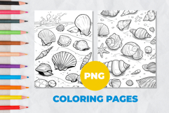 Shell on the shore Coloring Pages | Coloring book Product Image 1