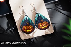 Halloween Stained Glass Pumpkin Earring Design Product Image 1