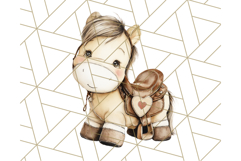 Cowgirl Baby Clipart PNG, Cute Toddler Western Outfit Art Product Image 4
