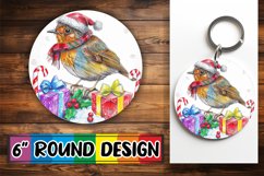 Watercolor Christmas Round Design for PNG Product Image 1