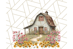 Vintage Cottagecore Barn PNG Clipart, Farmhouse Style Product Image 4