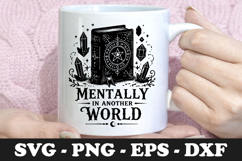 Mentally In Another World Magical Book SVG Design Product Image 1