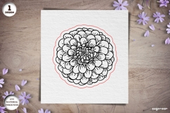 Zinnia Flower Coaster Laser Cut | Drink Coaster | SVG Product Image 2