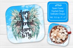 Square coaster Sublimation coaster Motivational quotes Product Image 1
