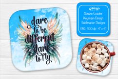 Square coaster Sublimation coaster Motivational quotes Product Image 1