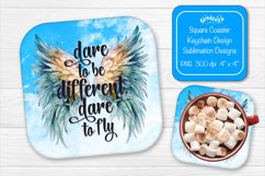 Square coaster Sublimation coaster Motivational quotes Product Image 1