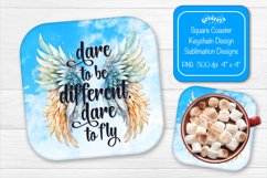Square coaster Sublimation coaster Motivational quotes Product Image 1