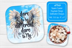 Square coaster Sublimation coaster Motivational quotes Product Image 1