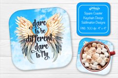Square coaster Sublimation coaster Motivational quotes Product Image 1