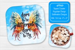 Square coaster Sublimation coaster Motivational quotes Product Image 1