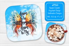 Square coaster Sublimation coaster Motivational quotes Product Image 1