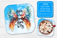 Square coaster Sublimation coaster Motivational quotes Product Image 1