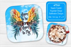 Square coaster Sublimation coaster Motivational quotes Product Image 1