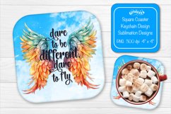 Square coaster Sublimation coaster Motivational quotes Product Image 1