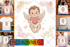 Playful TOTE BAG Sublimation Ideas, Cupid Product Image 1