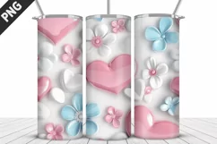 Valentines Love Skinny Tumbler PNG Wrap| Valentines Tumbler Product Image 5