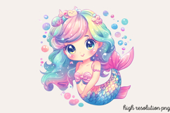 Little Mermaid Under The Sea Clipart PNG Product Image 1