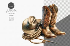 Western clipart, Cowboy boots clipart, Boots clipart Product Image 1