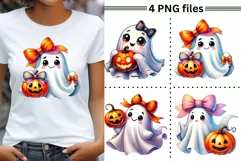 Trending Halloween PNG, Coquette Ghosts & Stylish Product Image 1